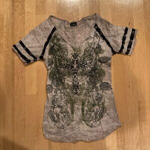 Daytrip burnout Gray Graphic Women's Top